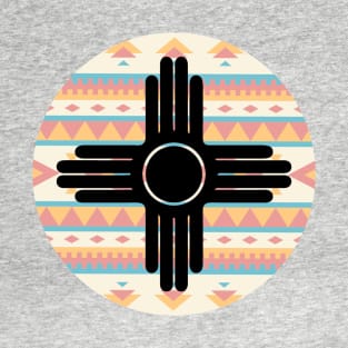 New Mexico Flag Design - Native Zia Pattern T-Shirt